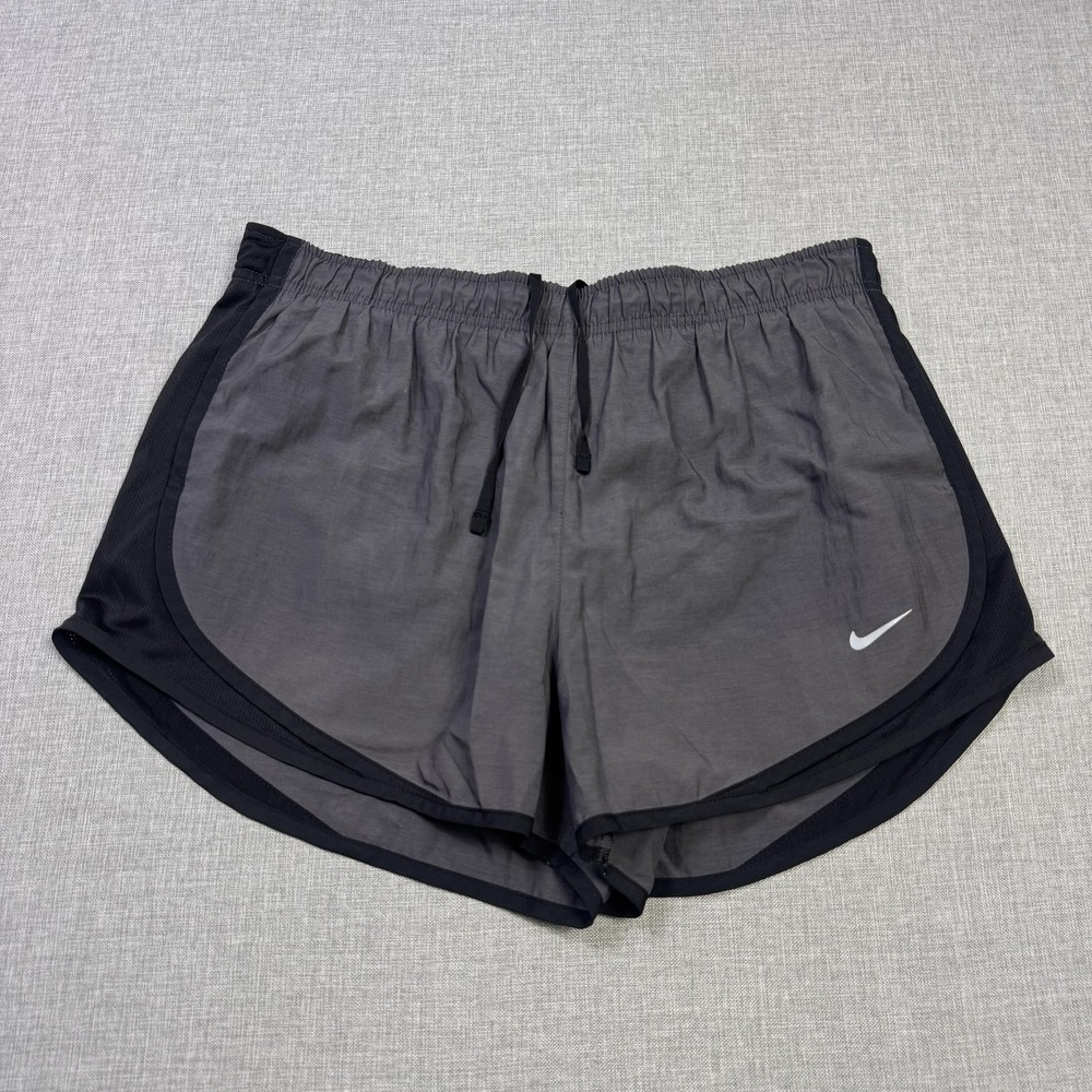 Nike Tempo Brief-Lined Running Shorts Womens Large Gray Lined 3 Inseam Athletic